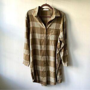 OAK + FORT Plaid Tunic - S